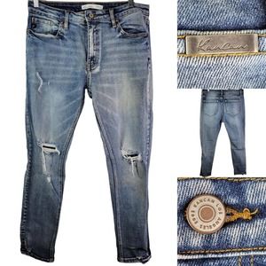 KanCan Womens Skinny Jeans Size 29 High Rise Distressed Blue Maurices
